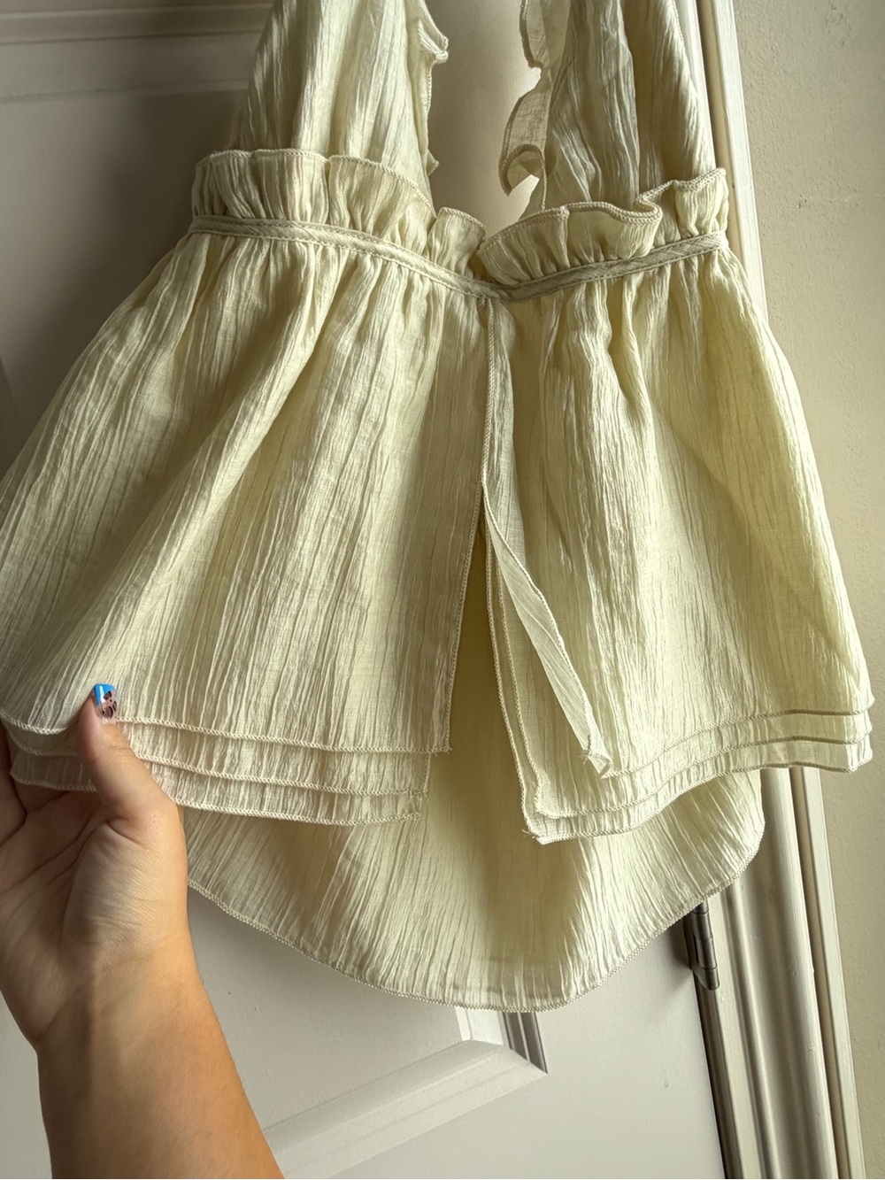 Cream Ruffled Top - Picture 2 of 4